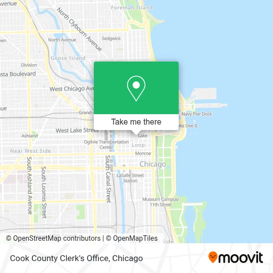Cook County Clerk's Office map