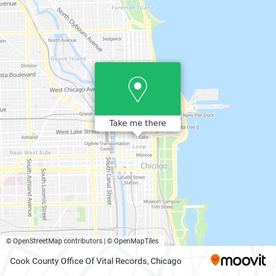 Cook County Office Of Vital Records map