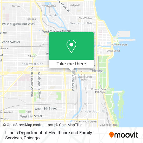 Illinois Department of Healthcare and Family Services map