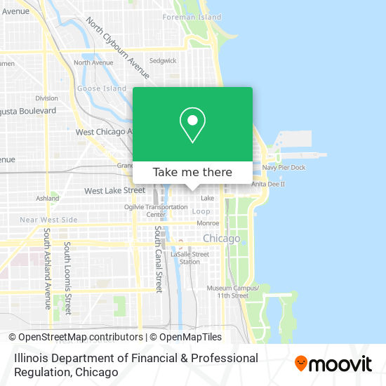 Mapa de Illinois Department of Financial & Professional Regulation