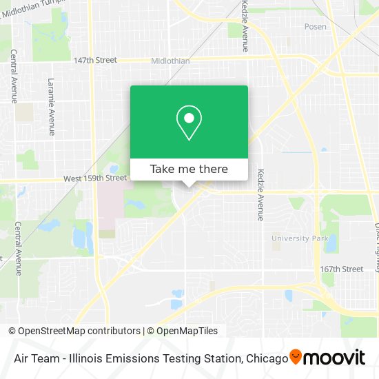 Air Team - Illinois Emissions Testing Station map