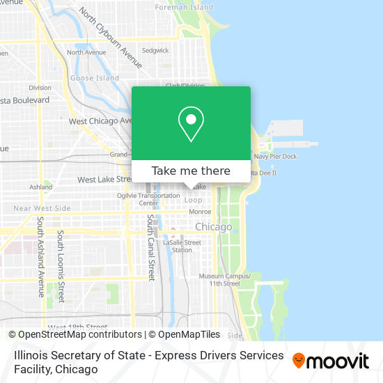 Illinois Secretary of State - Express Drivers Services Facility map