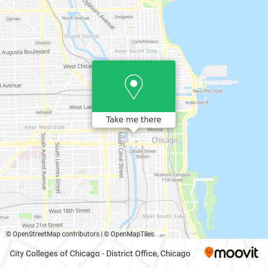Mapa de City Colleges of Chicago - District Office