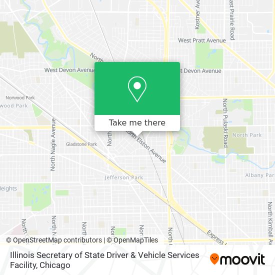 Mapa de Illinois Secretary of State Driver & Vehicle Services Facility