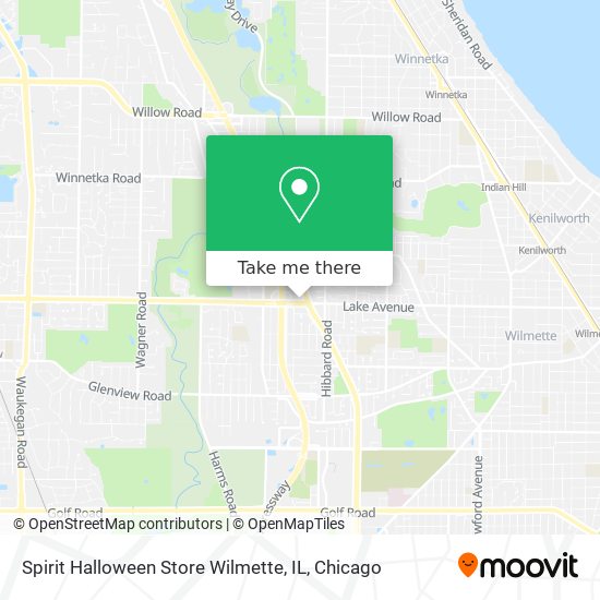 Spirit Halloween Store Wilmette, IL map