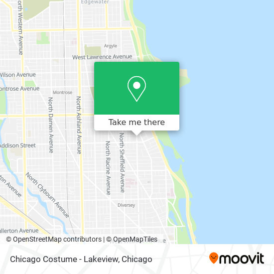 Chicago Costume - Lakeview map