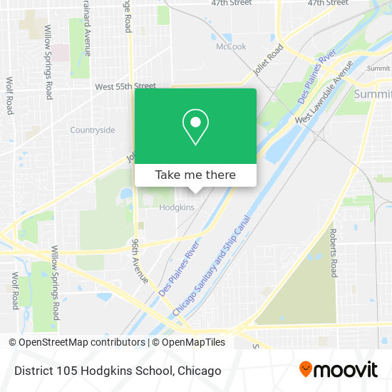 District 105 Hodgkins School map