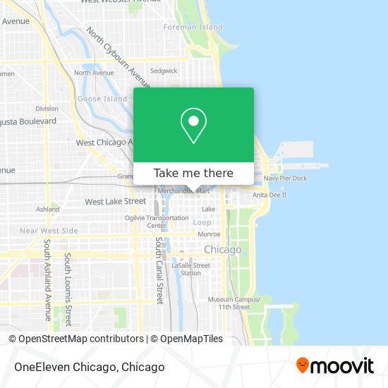 OneEleven Chicago map