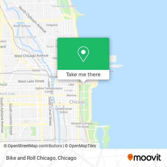 Bike and Roll Chicago map