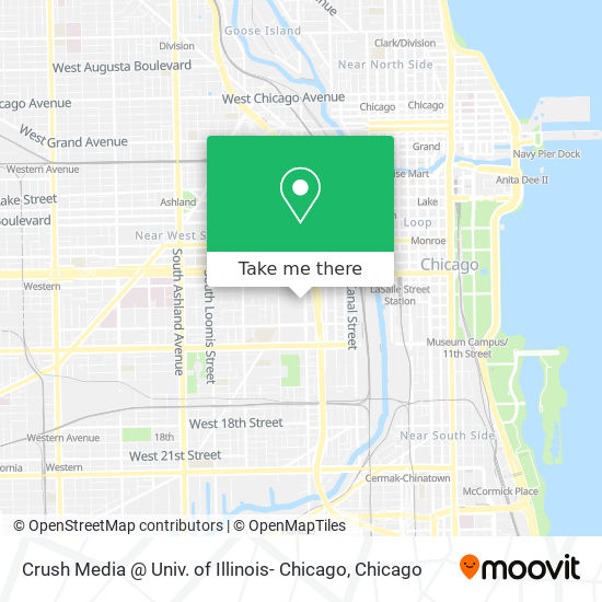 Crush Media @ Univ. of Illinois- Chicago map