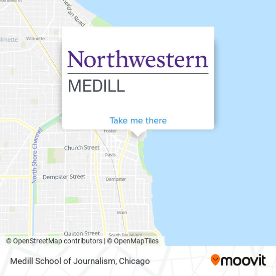Medill School of Journalism map