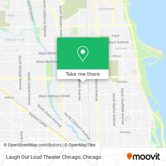 Laugh Out Loud Theater Chicago map