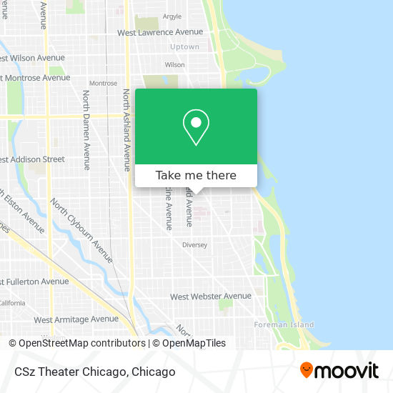 Mapa de CSz Theater Chicago