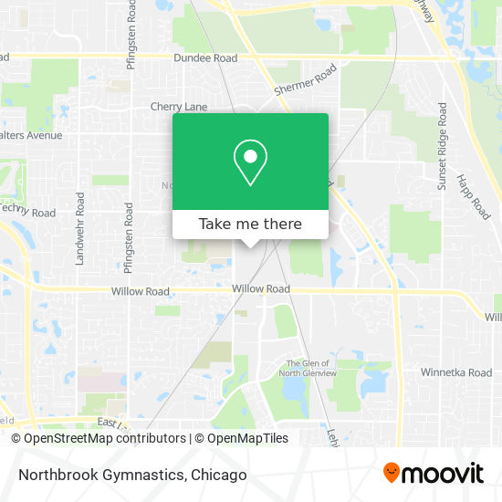 Northbrook Gymnastics map