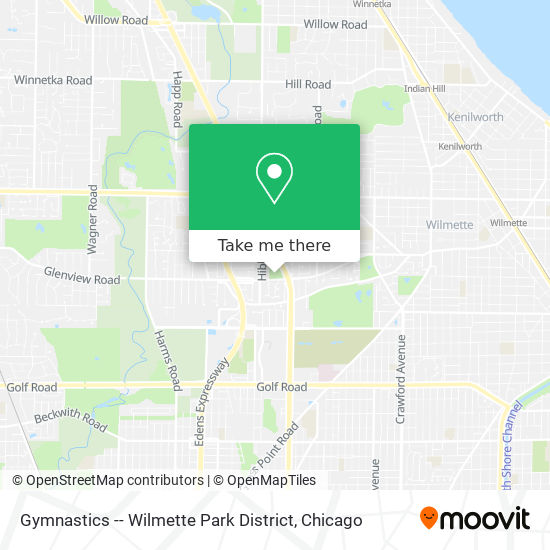 Mapa de Gymnastics -- Wilmette Park District