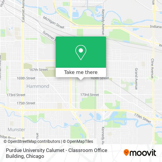 Mapa de Purdue University Calumet - Classroom Office Building