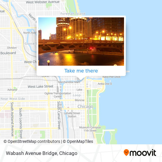 Wabash Avenue Bridge map