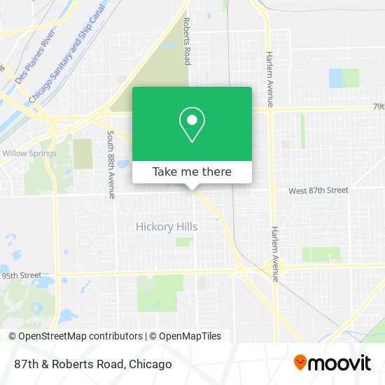 Hickory Hills Illinois Map How To Get To 87Th & Roberts Road In Hickory Hills By Bus Or Chicago 'L'?