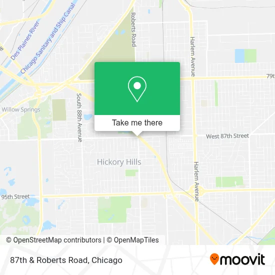 87th & Roberts Road map