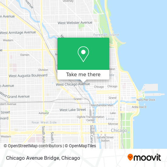 Chicago Avenue Bridge map