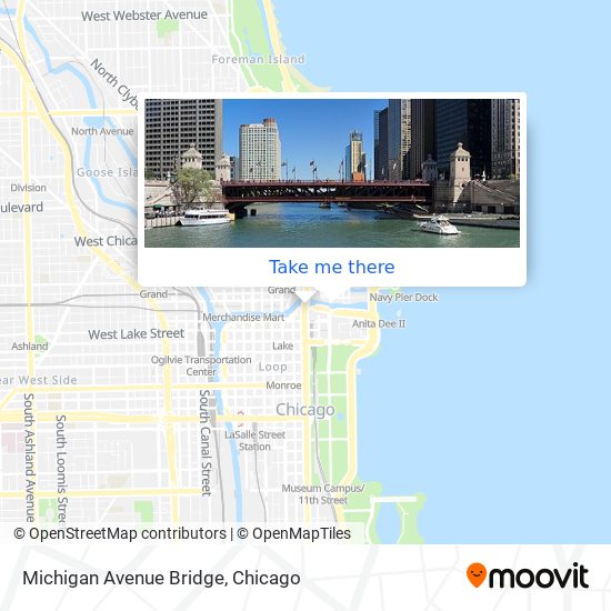 Mapa de Michigan Avenue Bridge