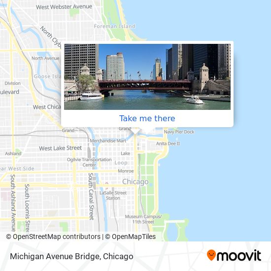 Michigan Avenue Bridge map