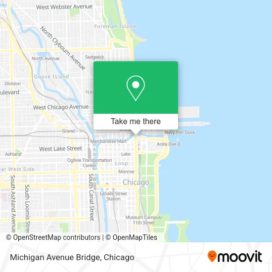 Michigan Avenue Bridge map