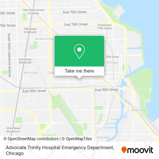 Advocate Trinity Hospital Emergency Department map