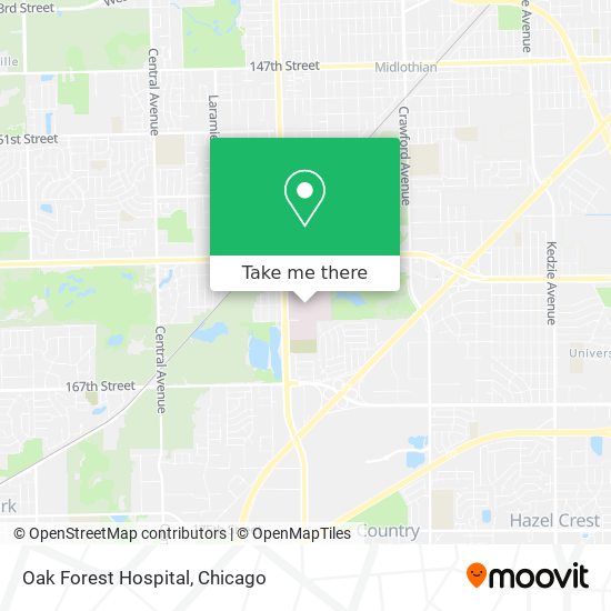 Oak Forest Hospital map