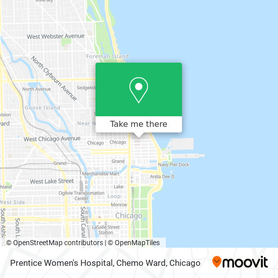 Mapa de Prentice Women's Hospital, Chemo Ward