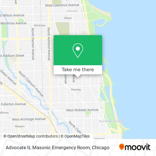 Advocate IL Masonic Emergency Room map