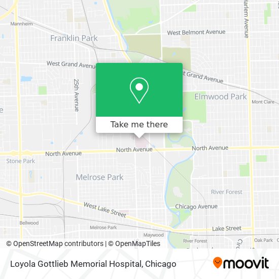 Loyola Gottlieb Memorial Hospital map