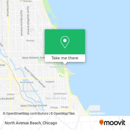 North Avenue Beach map