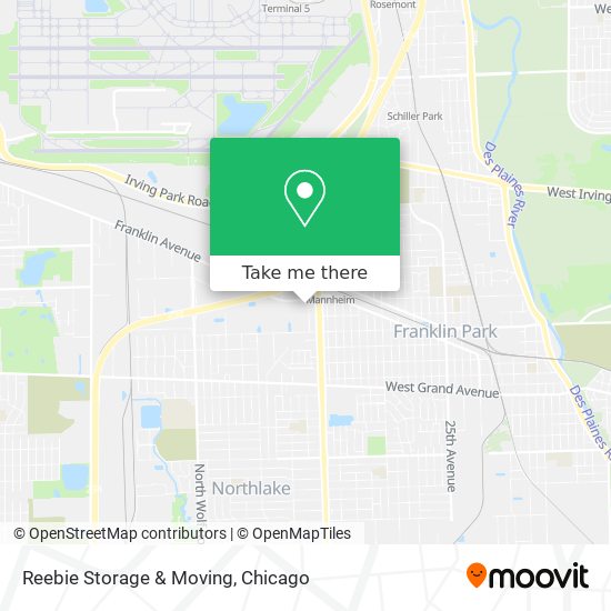 Mapa de Reebie Storage & Moving