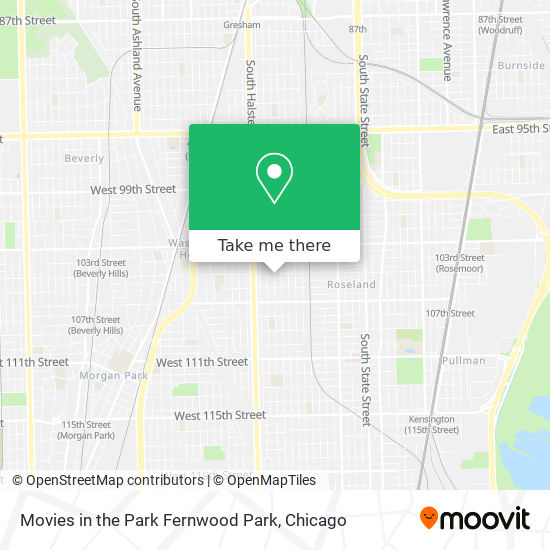 Movies in the Park Fernwood Park map