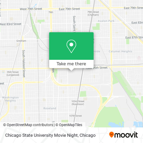 Mapa de Chicago State University Movie Night