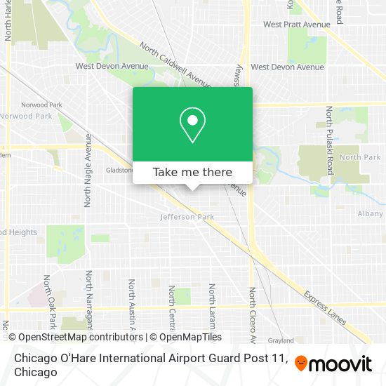 Mapa de Chicago O'Hare International Airport Guard Post 11
