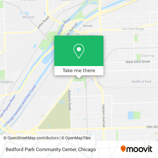 Bedford Park Community Center map