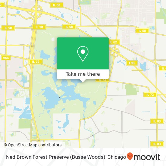 Ned Brown Forest Preserve (Busse Woods) map
