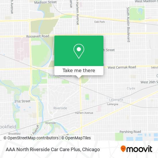 AAA North Riverside Car Care Plus map