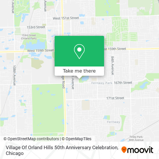 Mapa de Village Of Orland Hills 50th Anniversary Celebration