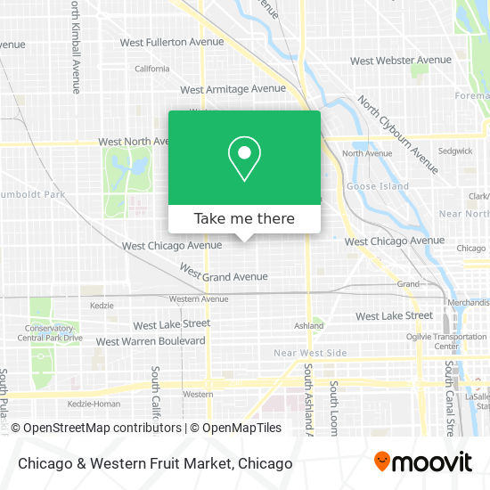 Mapa de Chicago & Western Fruit Market
