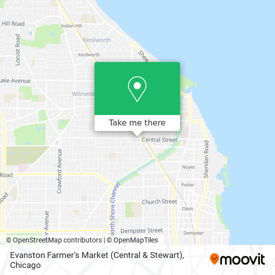 Mapa de Evanston Farmer's Market (Central & Stewart)