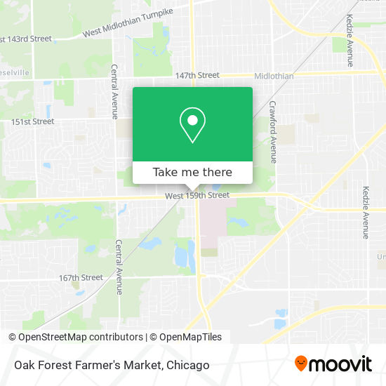 Oak Forest Farmer's Market map