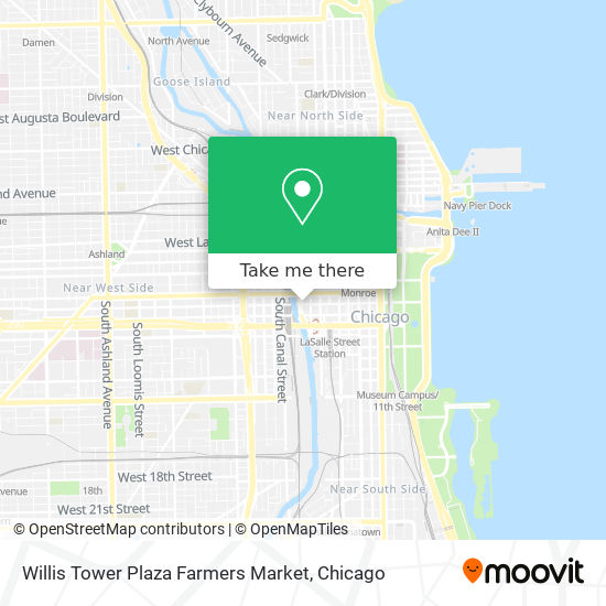 Mapa de Willis Tower Plaza Farmers Market