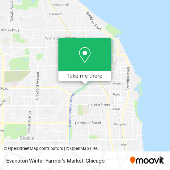 Mapa de Evanston Winter Farmer's Market