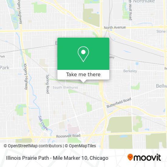 Mapa de Illinois Prairie Path - Mile Marker 10