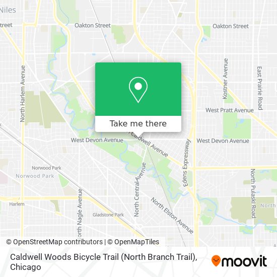 Mapa de Caldwell Woods Bicycle Trail (North Branch Trail)