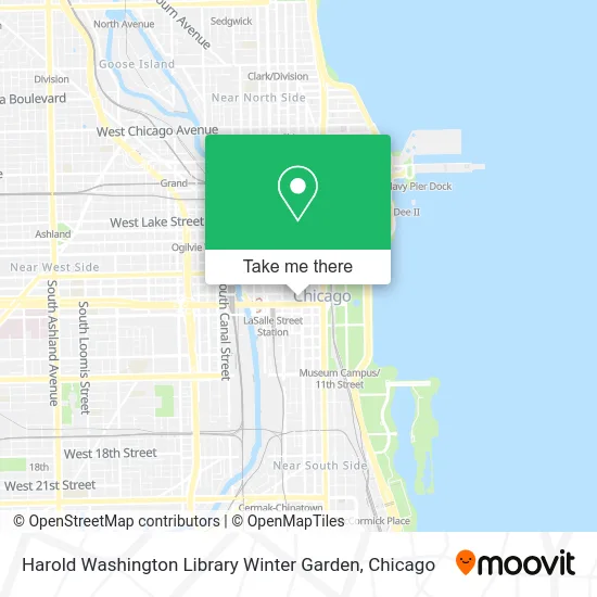 Harold Washington Library Winter Garden map