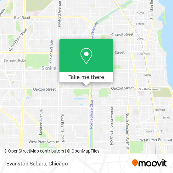 Mapa de Evanston Subaru